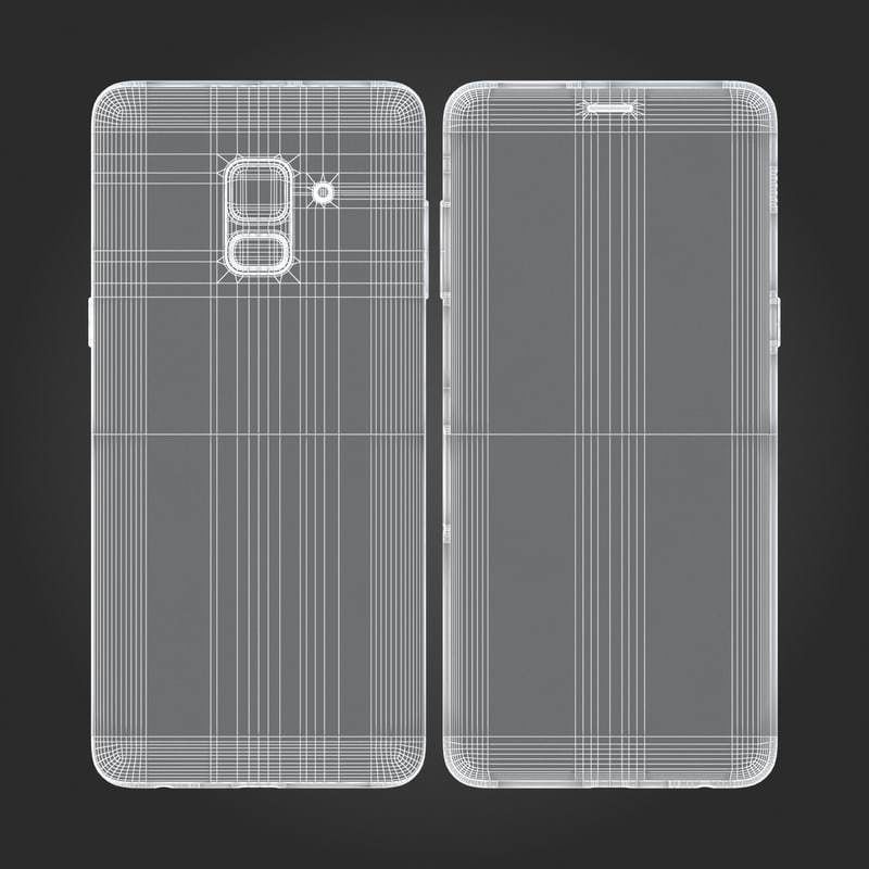 E3D - Samsung Galaxy A8 2018 Black model 3D model_8