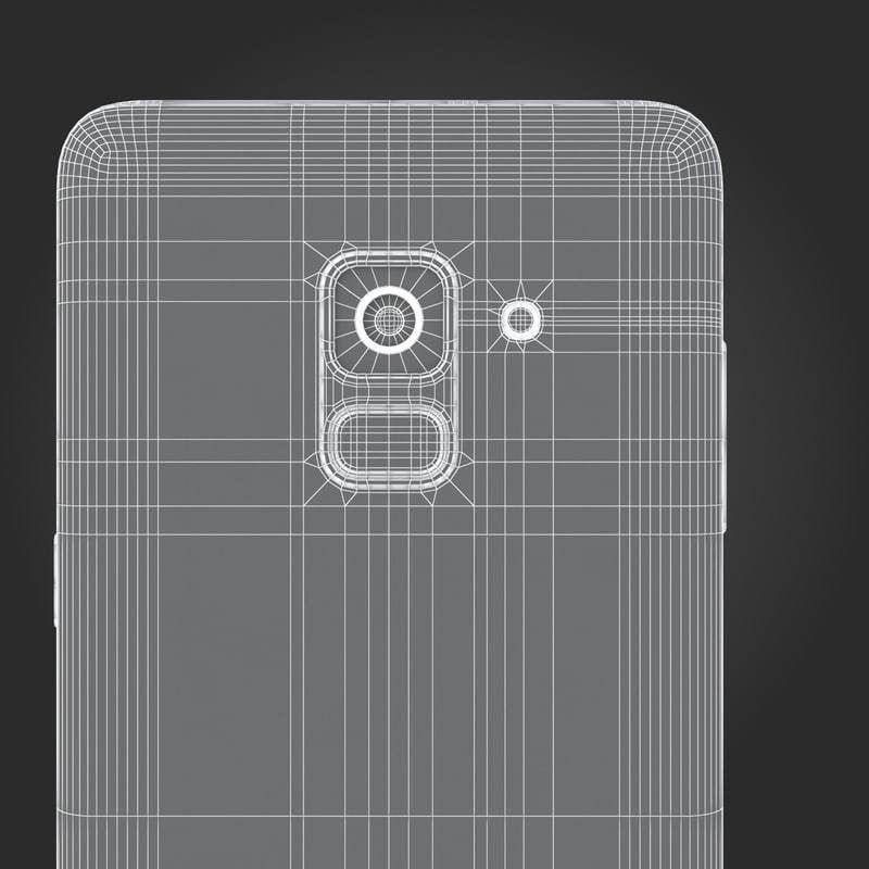 E3D - Samsung Galaxy A8 2018 Black model 3D model_9