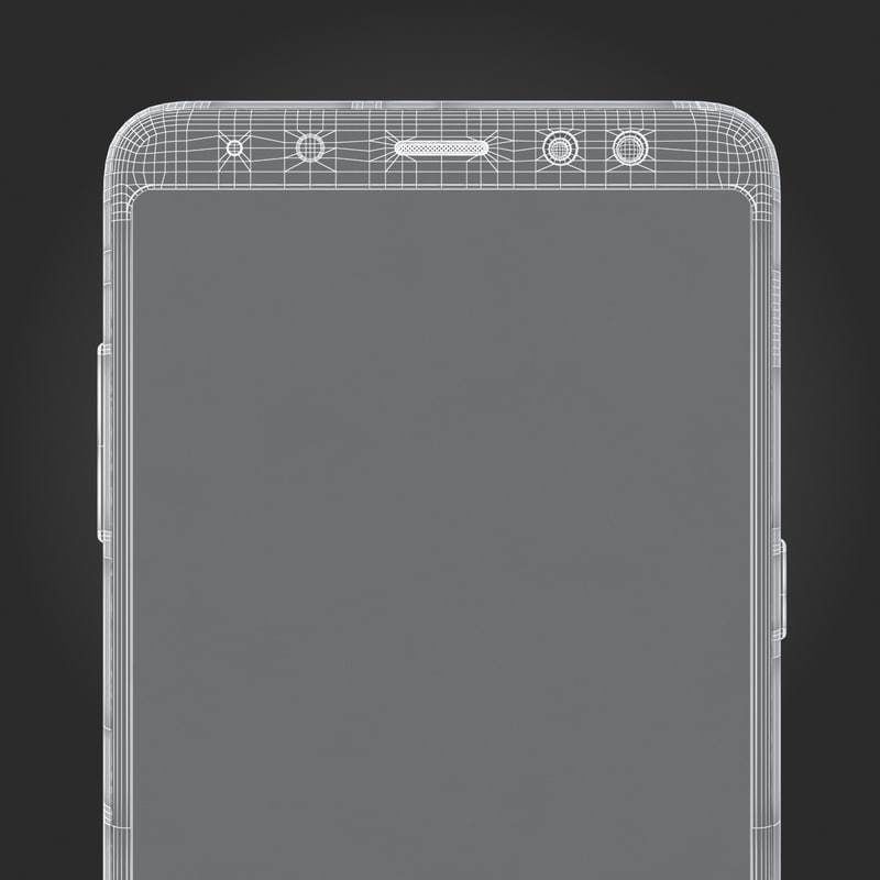 E3D - Samsung Galaxy A8 2018 Black model 3D model_7