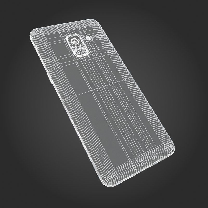 E3D - Samsung Galaxy A8 2018 Black model 3D model_10