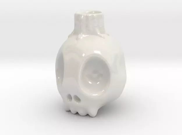 Skull Toon Candle Holder 3D print model_0