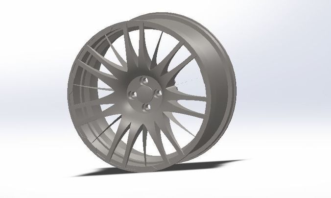 Audi Wheel Rim Low-poly 3D model