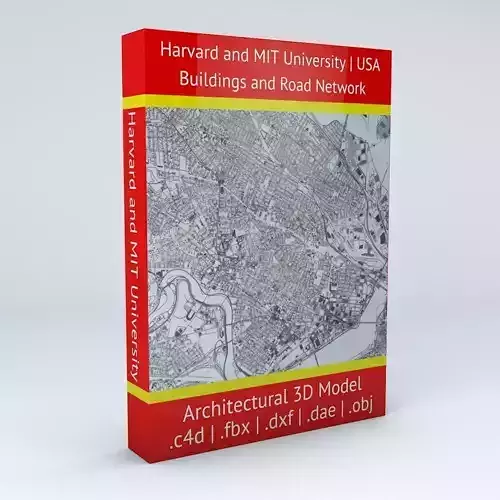 Harvard University and MIT Buildings and Road Network