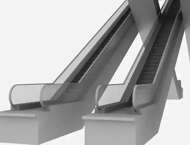 Escalators Unit at Haram Expansion Low-poly 3D model