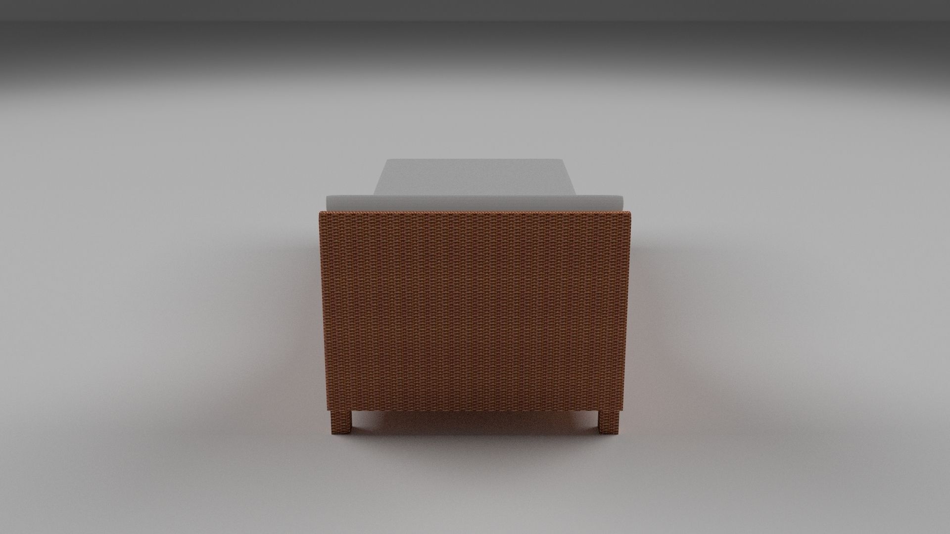 Wicker Lounge 2 Low-poly 3D model_5