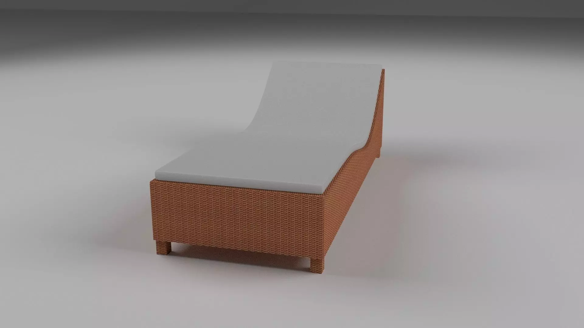 Wicker Lounge 2 Low-poly 3D model_0