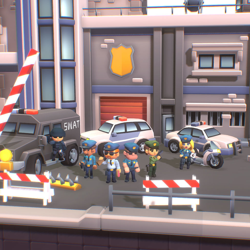 Police Station - Proto Series Low-poly 3D model_1