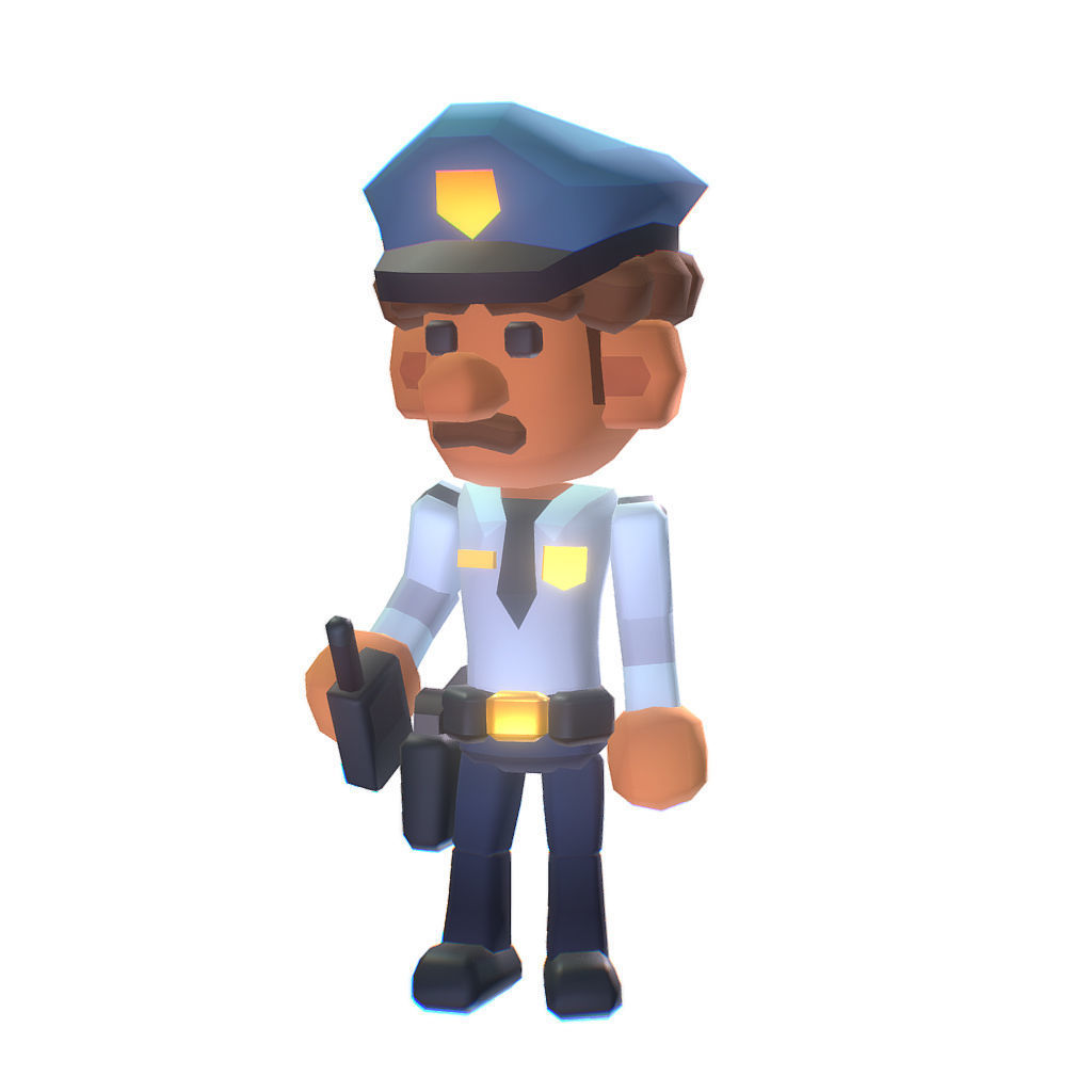 Police Station - Proto Series Low-poly 3D model_9