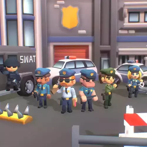 Police Station - Proto Series Low-poly 3D model
