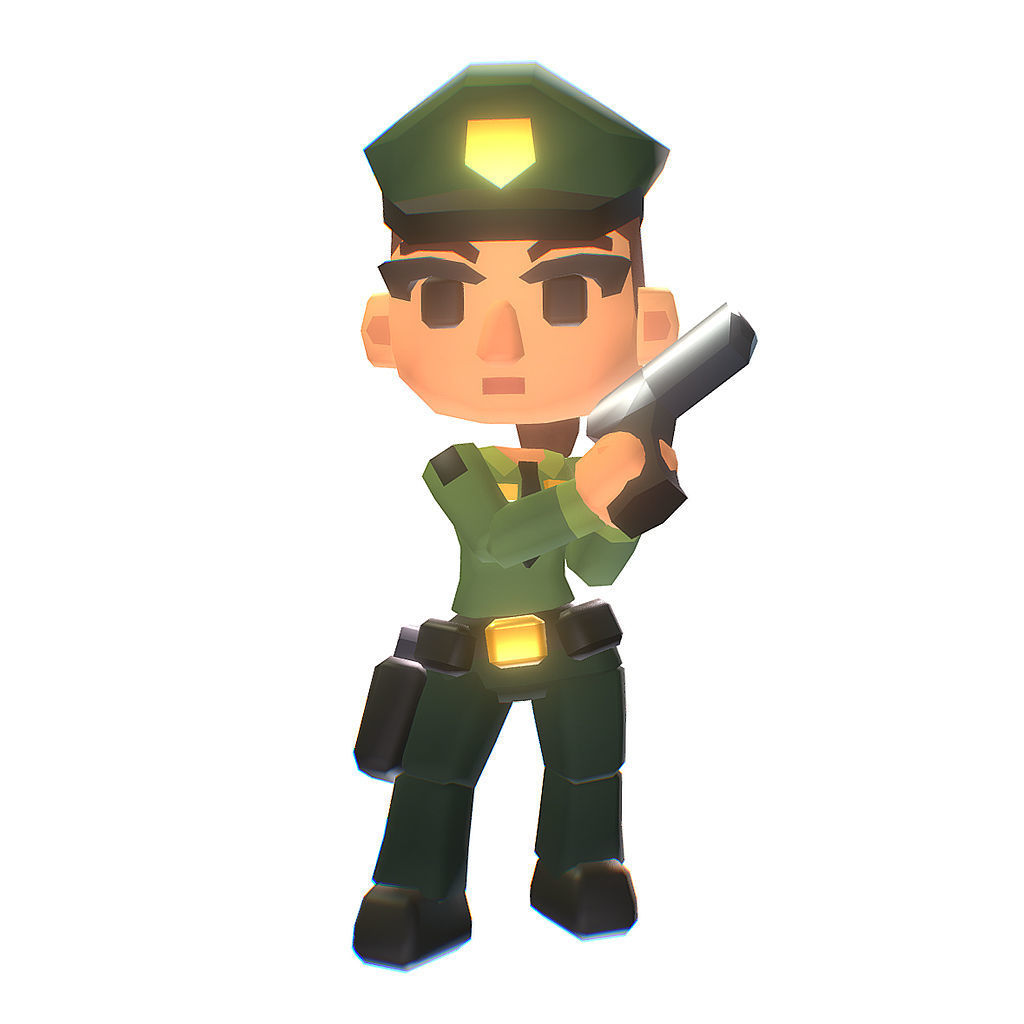 Police Station - Proto Series Low-poly 3D model_11