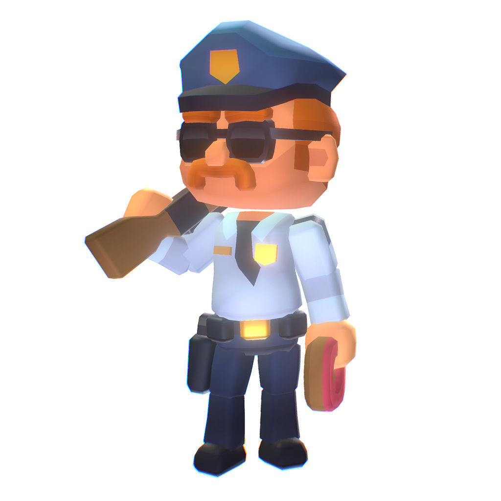 Police Station - Proto Series Low-poly 3D model_7