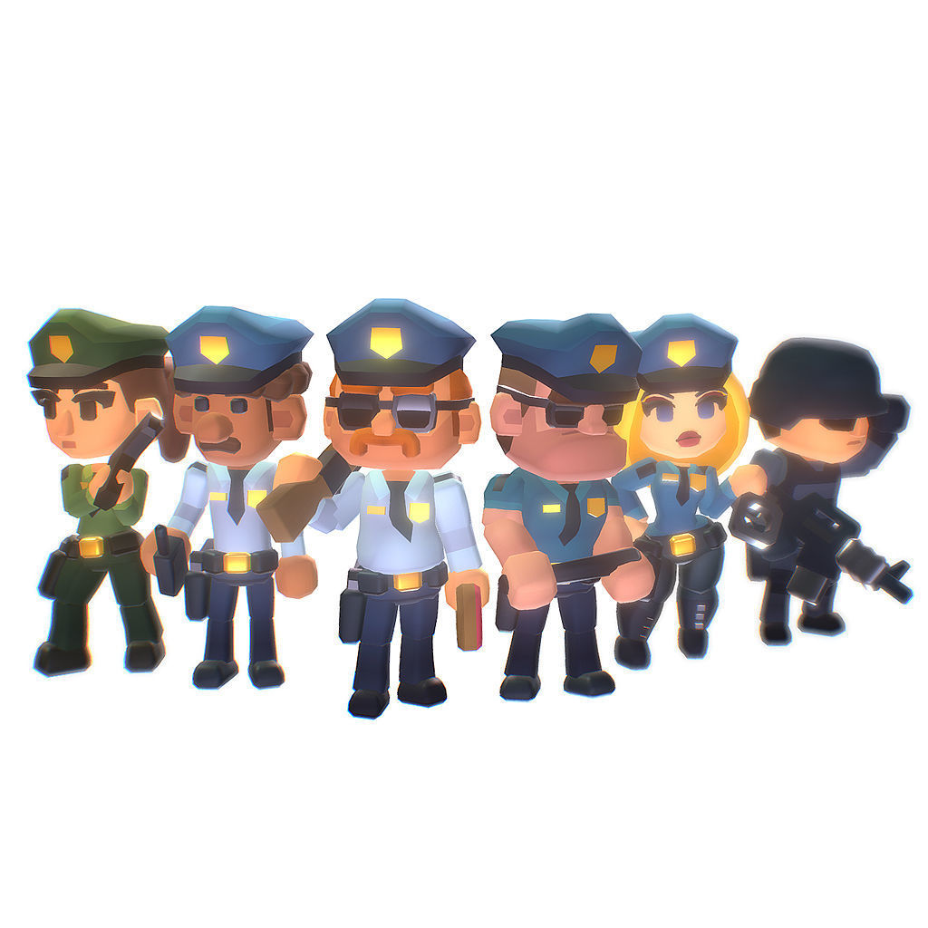 Police Station - Proto Series Low-poly 3D model_6