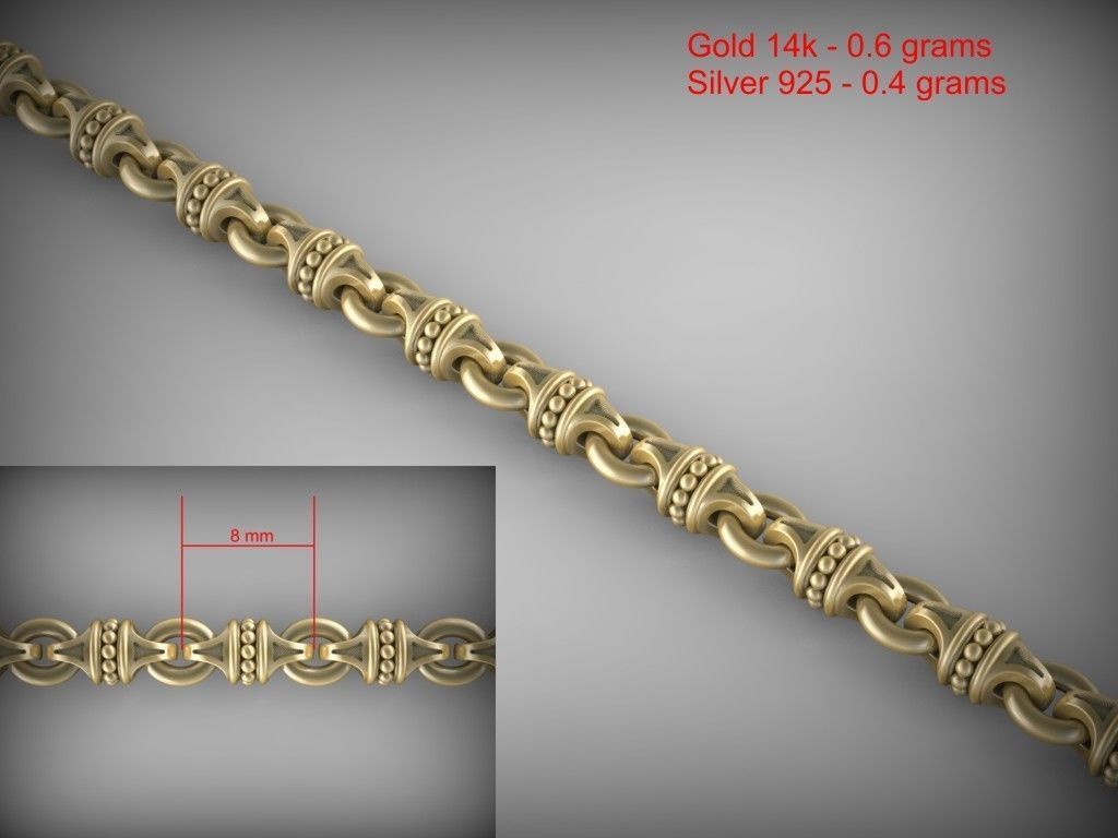 Chain link 117 3D print model_2