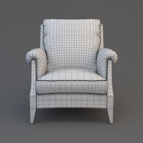 Armchair 3D model 7