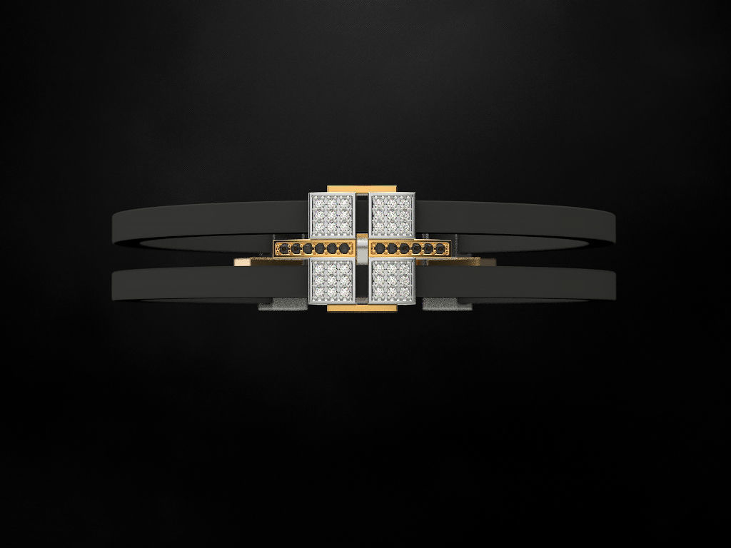 Bracelet with rubber 3D print model_3