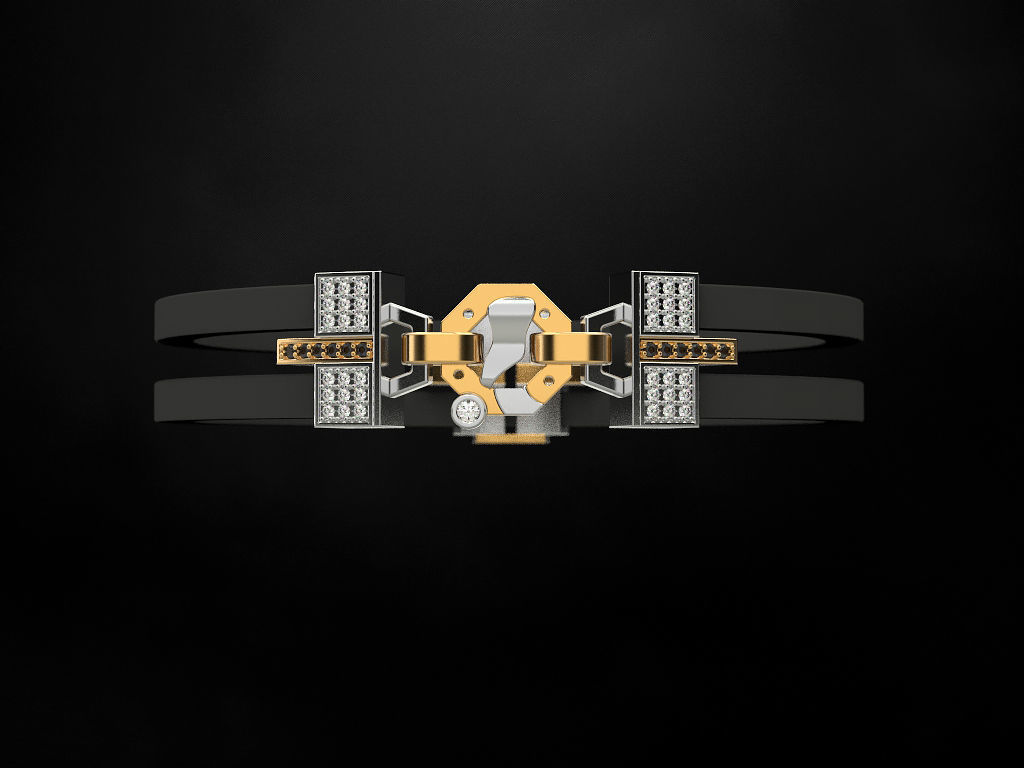 Bracelet with rubber 3D print model_7