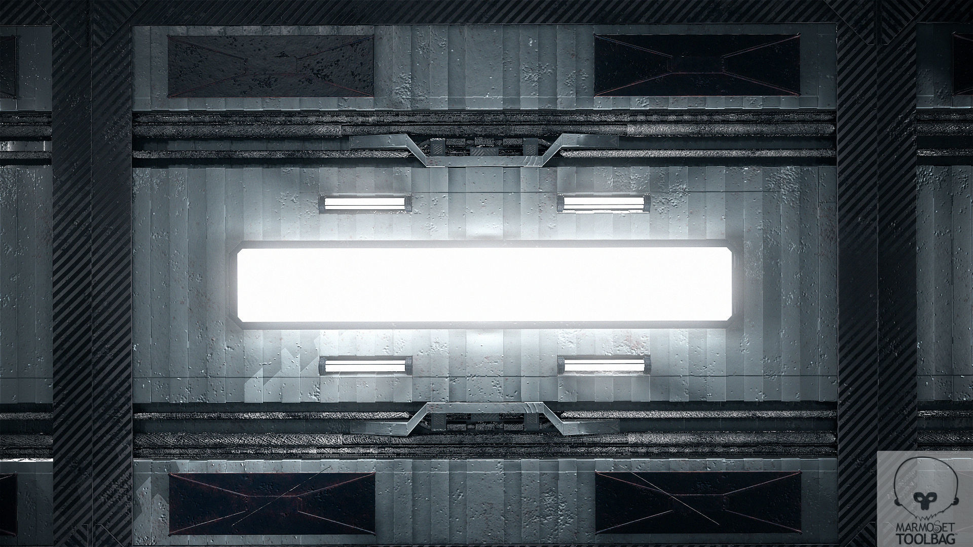 Sci Fi Corridor Lab Low-poly 3D model_14