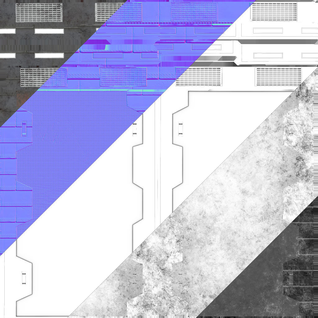 Sci Fi Corridor Lab Low-poly 3D model_5