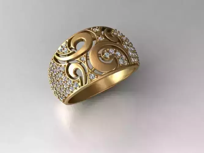 Ring 4 elegant gold with diamonds