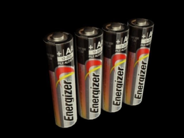 battery pack of energizer batteries on table Low-poly 3D model_14