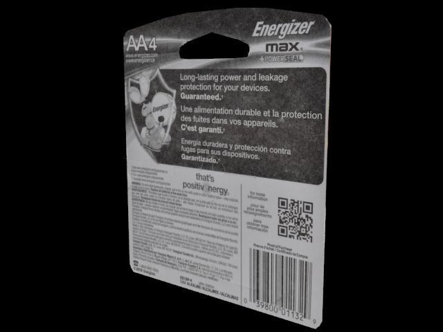 battery pack of energizer batteries on table Low-poly 3D model_1