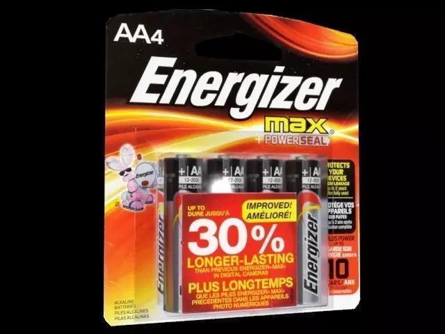 battery pack of energizer batteries on table Low-poly 3D model_0