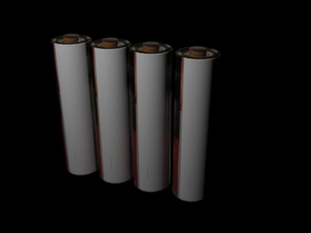 battery pack of energizer batteries on table Low-poly 3D model_13