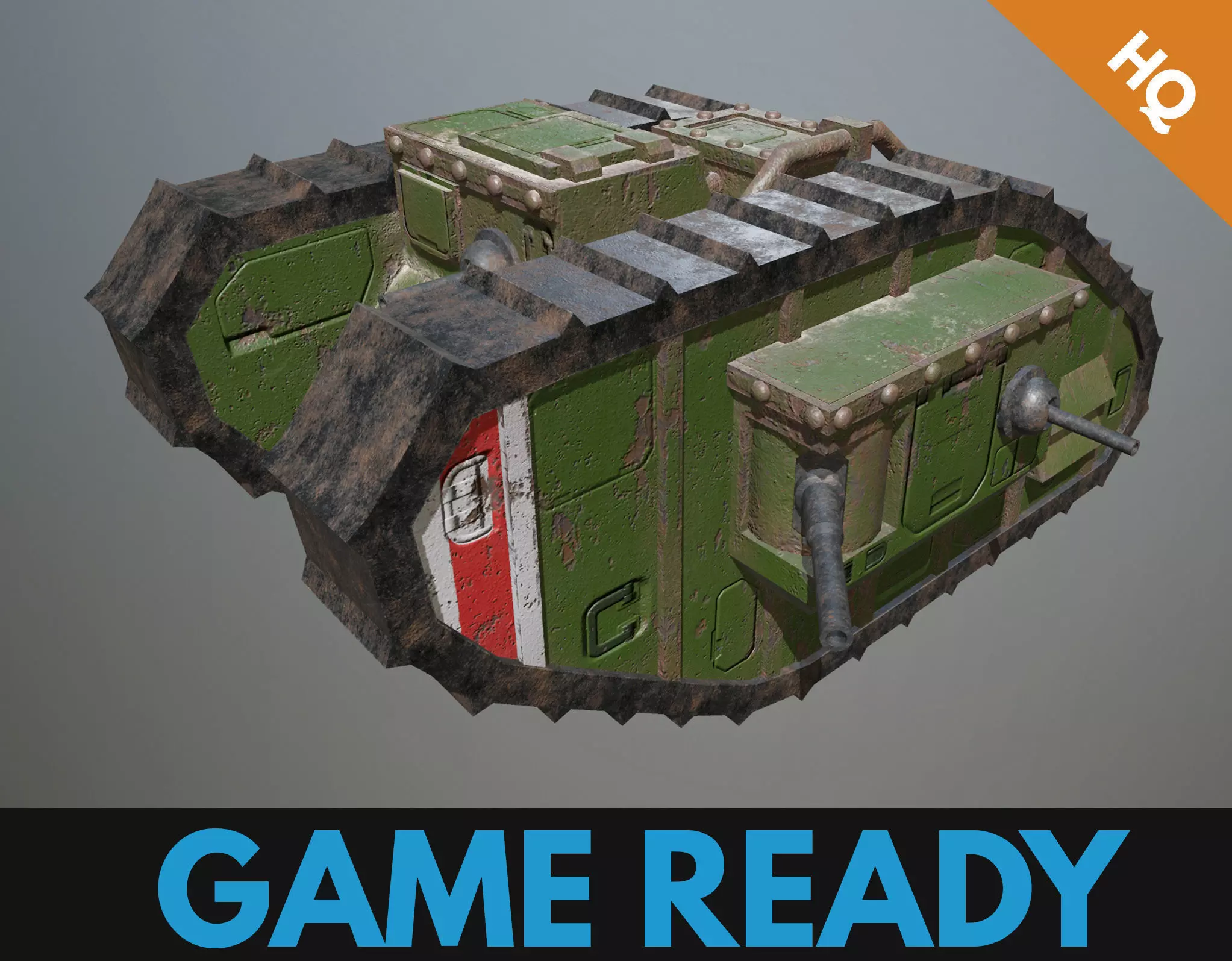 Tank Mark V PBR Low-poly 3D model