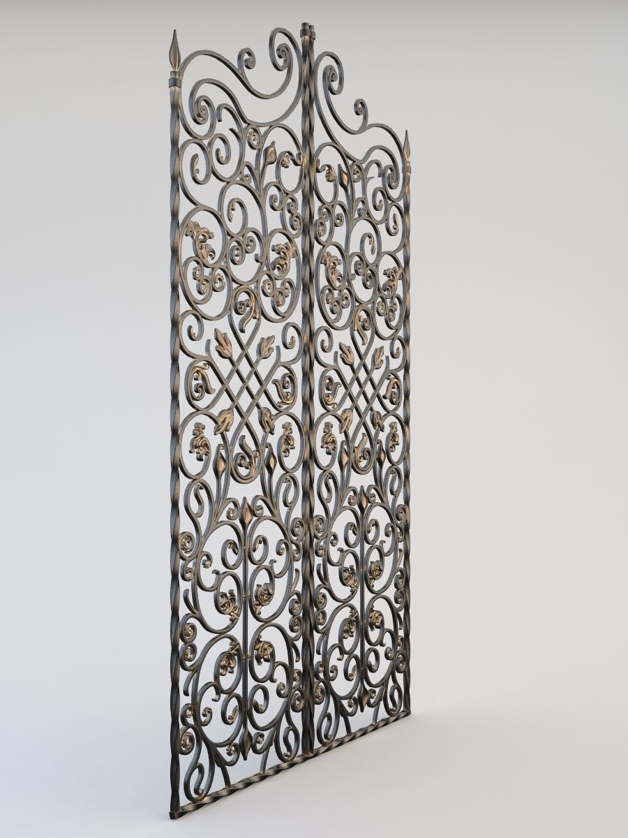 Decorative grille 3D model_5