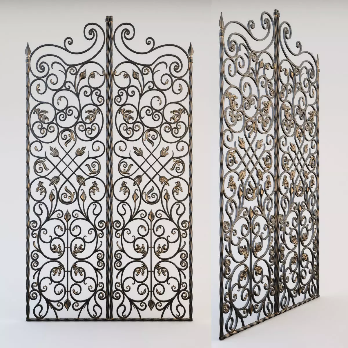 Decorative grille 3D model_0