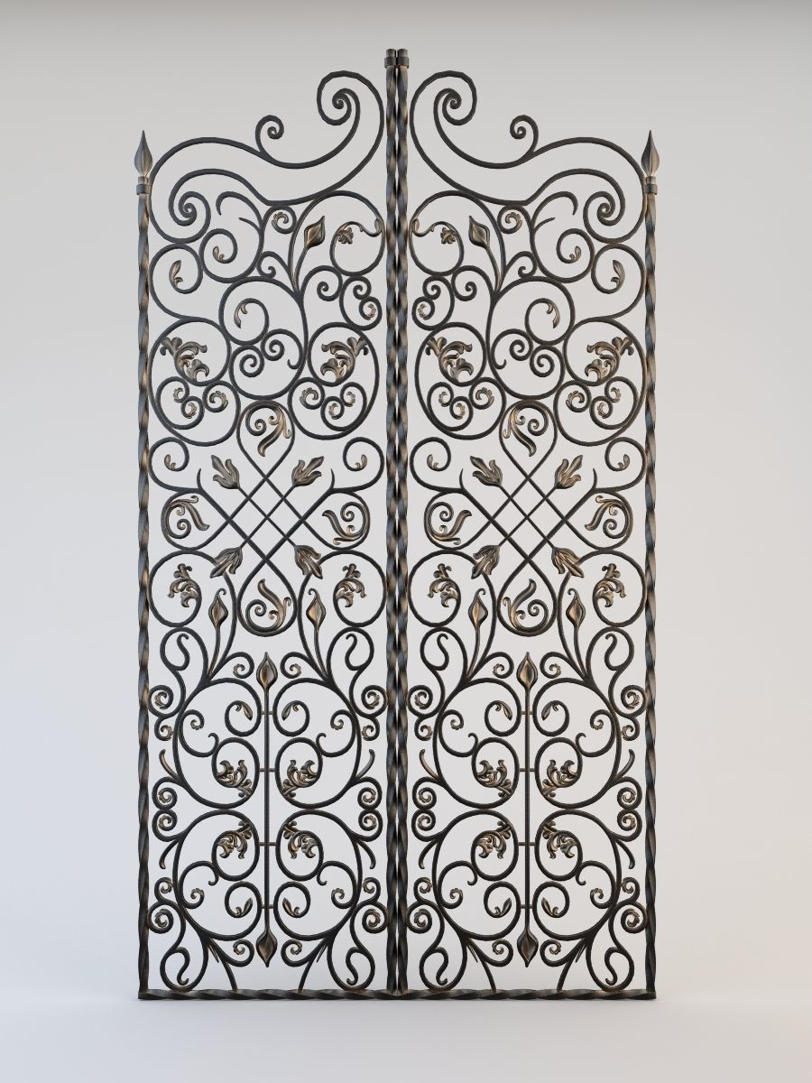 Decorative grille 3D model_1