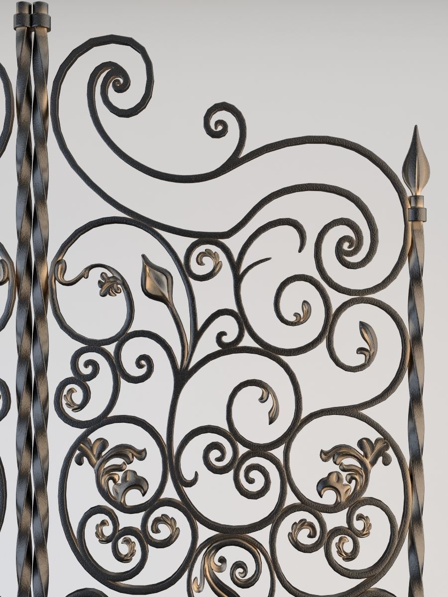 Decorative grille 3D model_7