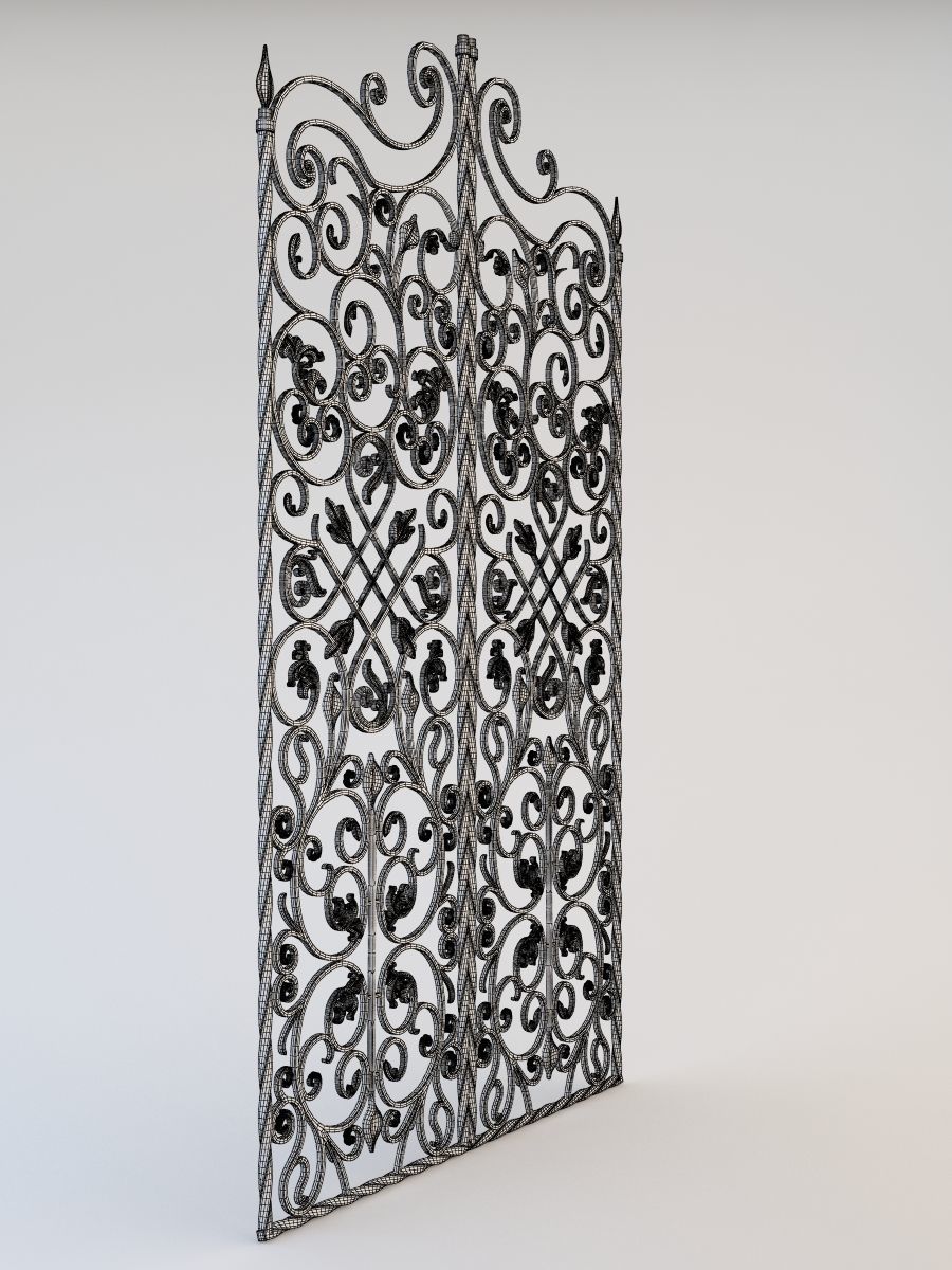 Decorative grille 3D model_2