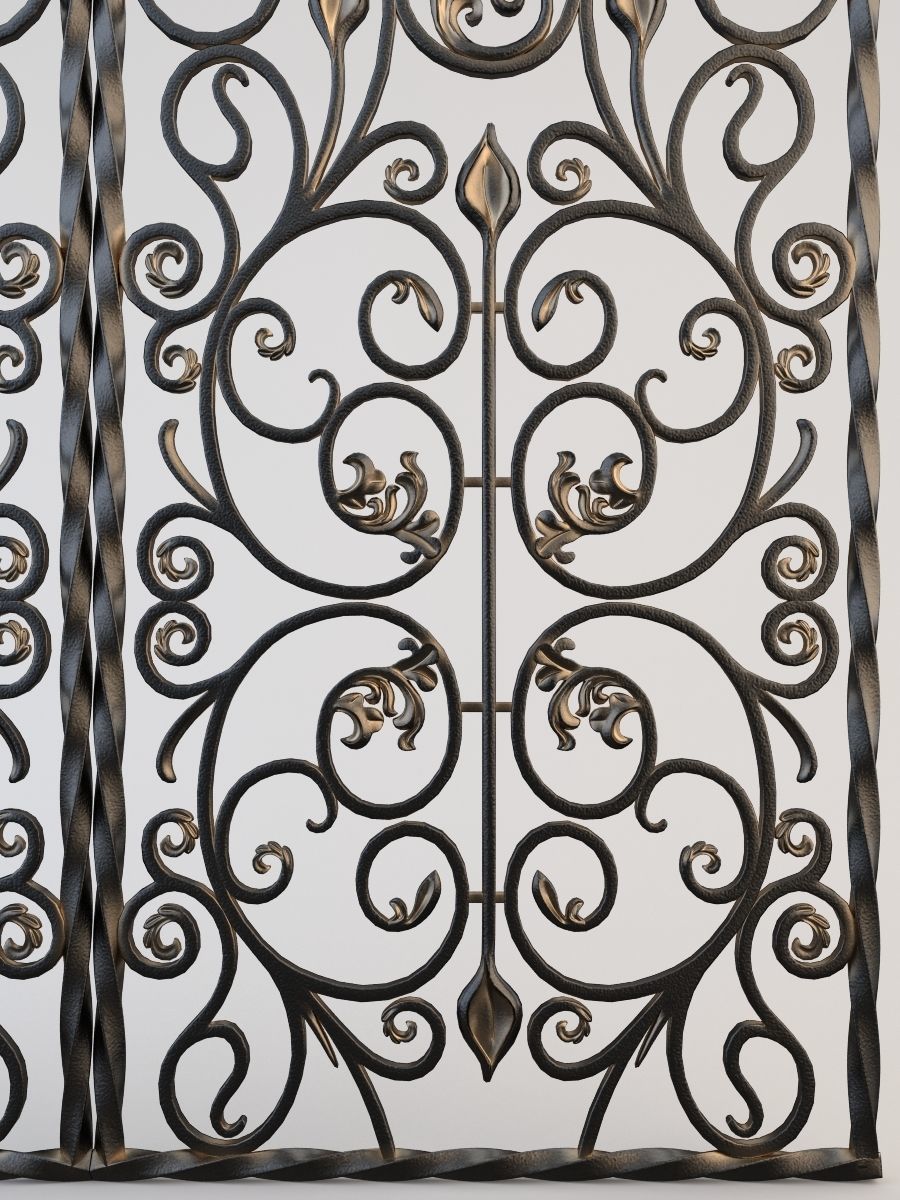 Decorative grille 3D model_8