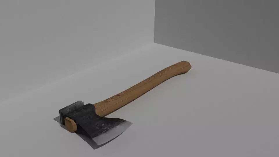 axe lowpoly Low-poly 3D model_0