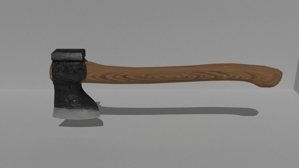 axe lowpoly Low-poly 3D model_2