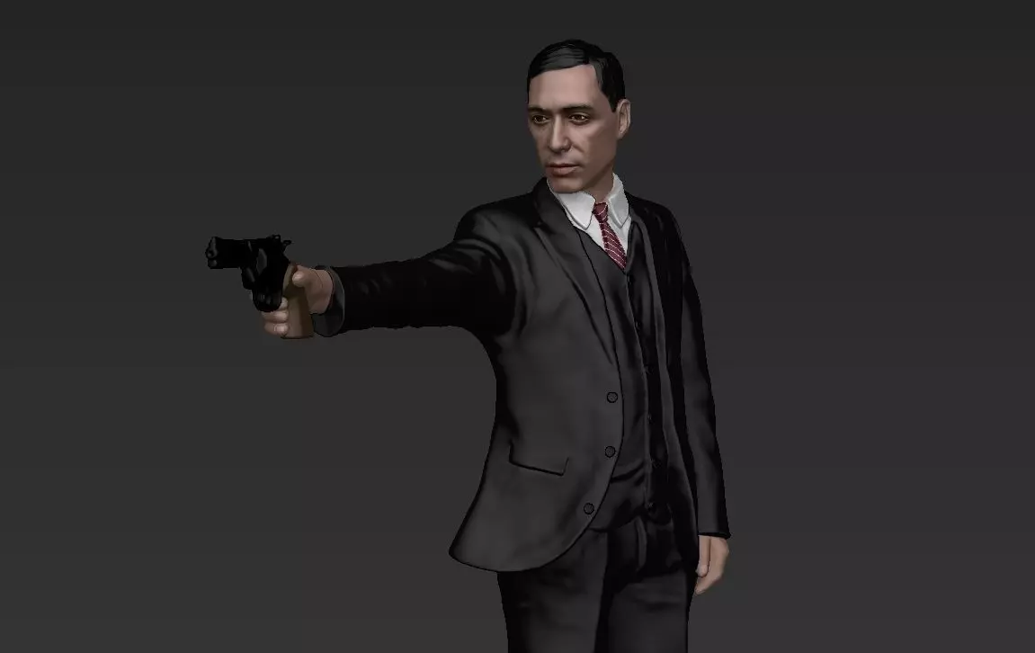 Al Pacino Michael Corleone Godfather full color 3D printing 3D print model_0
