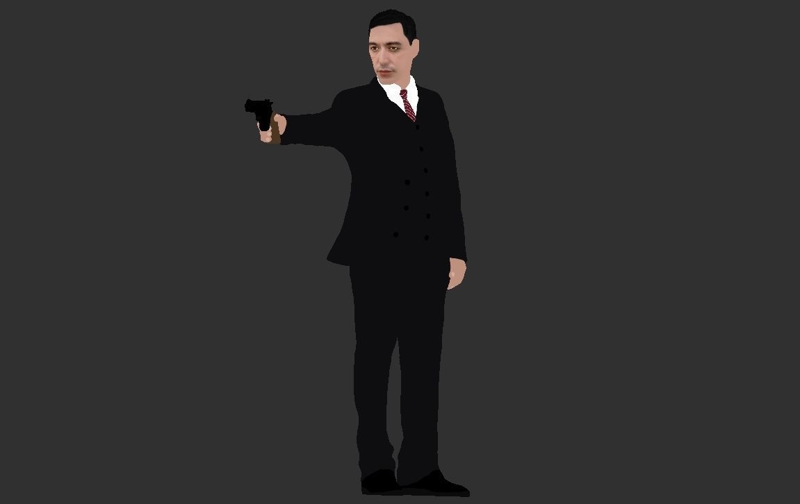 Al Pacino Michael Corleone Godfather full color 3D printing 3D print model_27