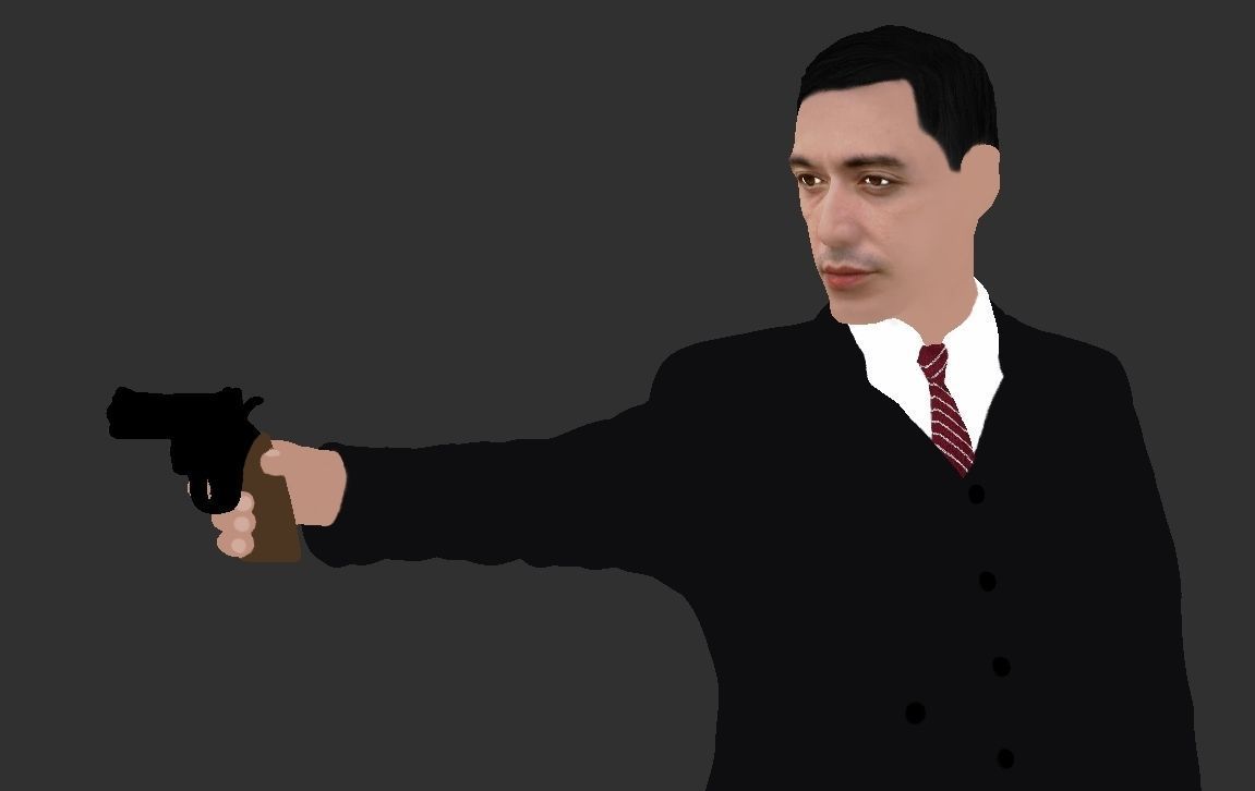 Al Pacino Michael Corleone Godfather full color 3D printing 3D print model_28