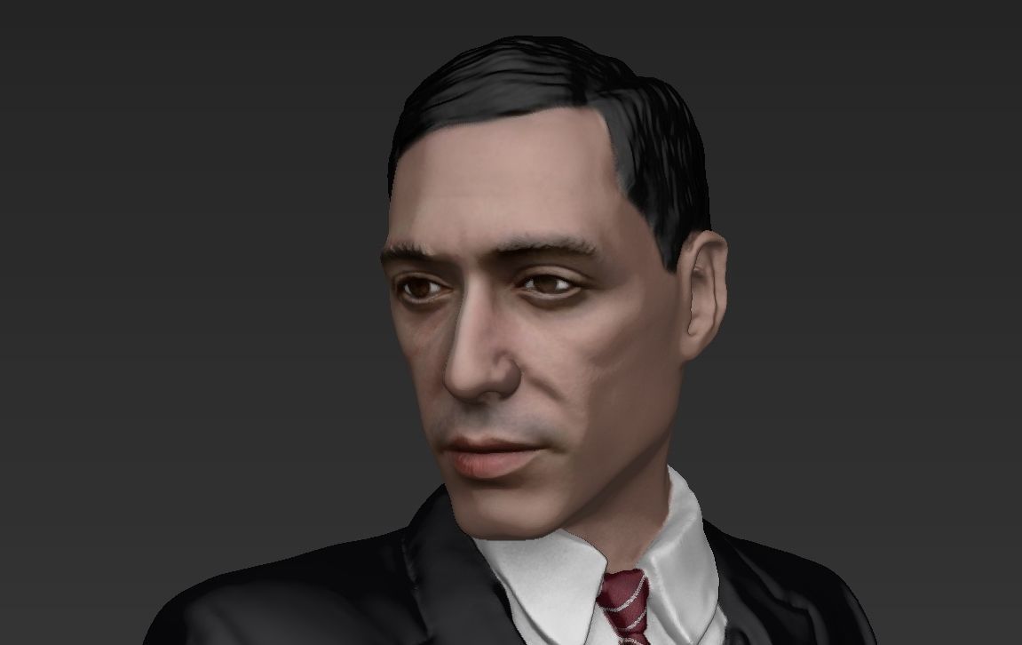 Al Pacino Michael Corleone Godfather full color 3D printing 3D print model_61