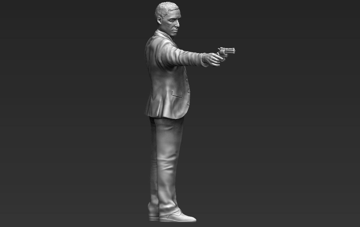 Al Pacino Michael Corleone Godfather full color 3D printing 3D print model_39