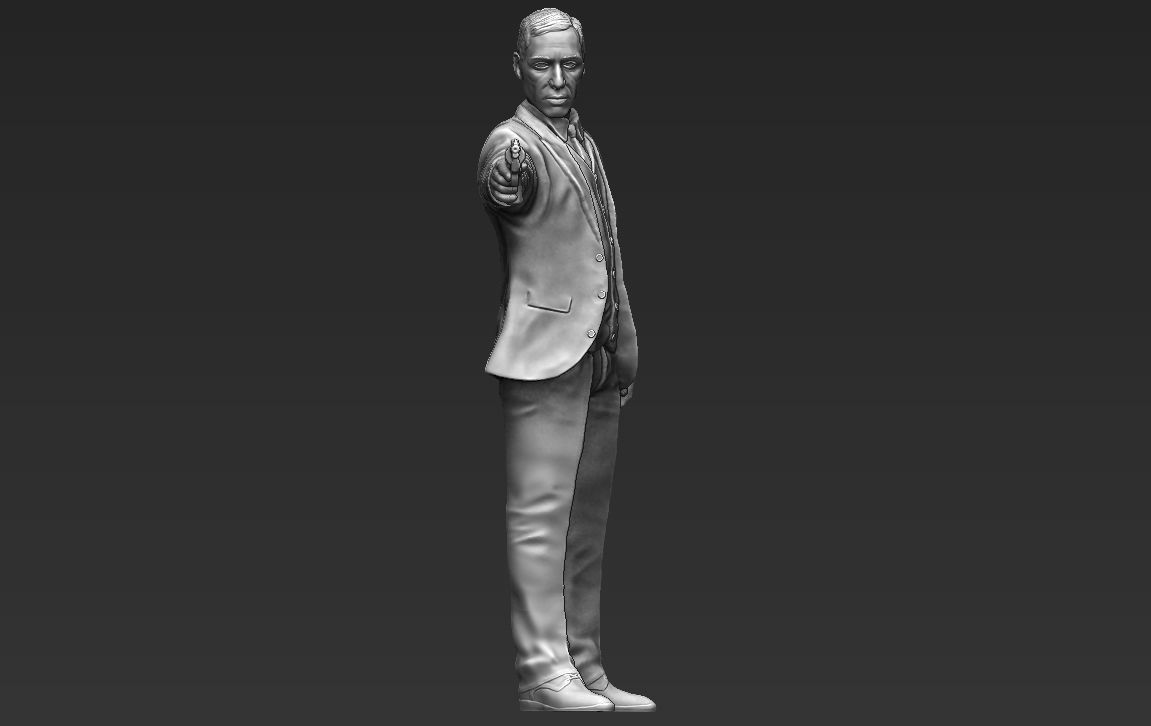Al Pacino Michael Corleone Godfather full color 3D printing 3D print model_34