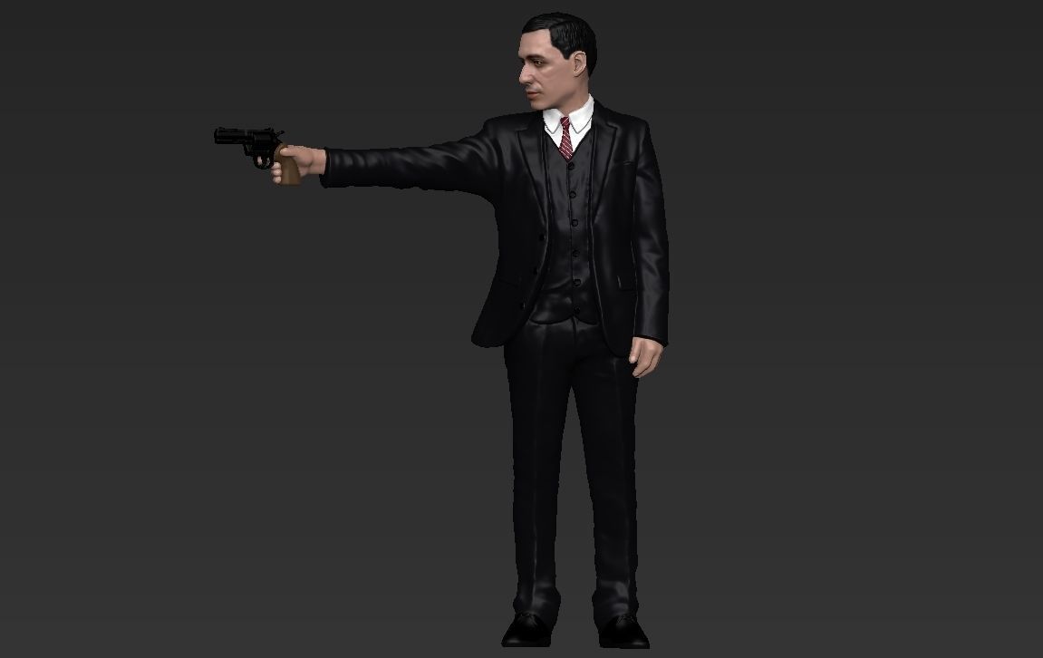 Al Pacino Michael Corleone Godfather full color 3D printing 3D print model_26