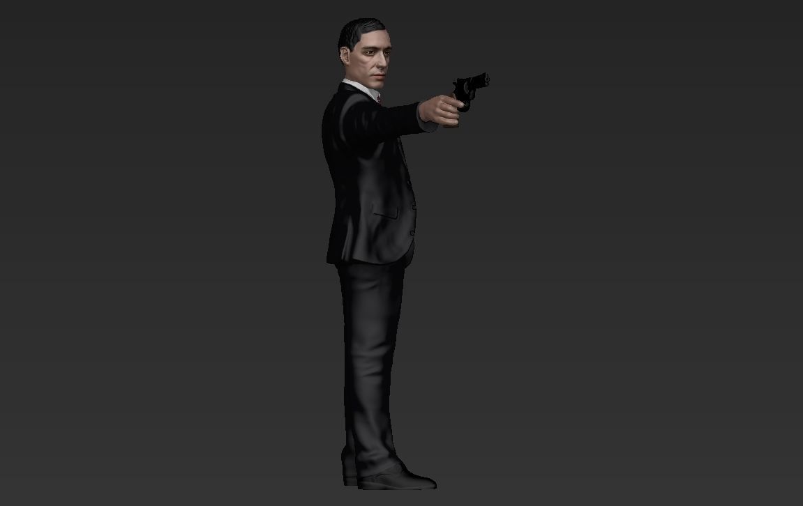 Al Pacino Michael Corleone Godfather full color 3D printing 3D print model_62