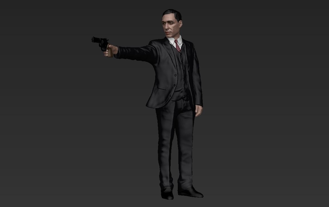 Al Pacino Michael Corleone Godfather full color 3D printing 3D print model_2