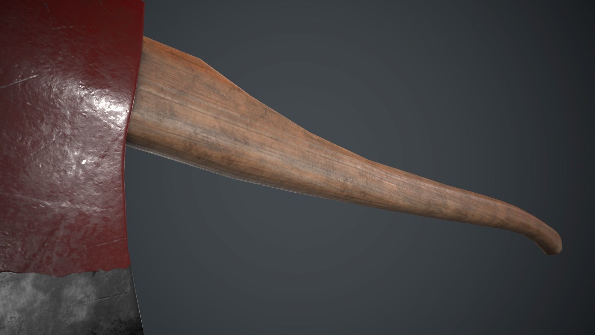 Fire Axe PBR Game Ready Low-poly 3D model_7