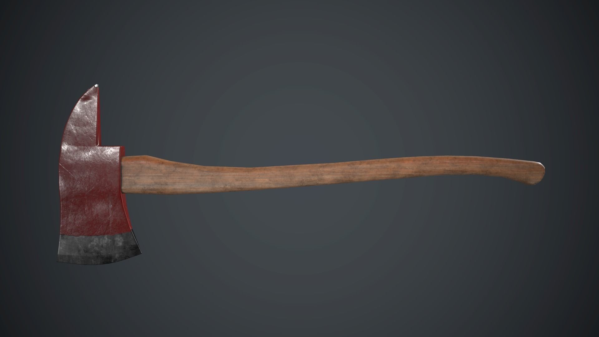 Fire Axe PBR Game Ready Low-poly 3D model_3