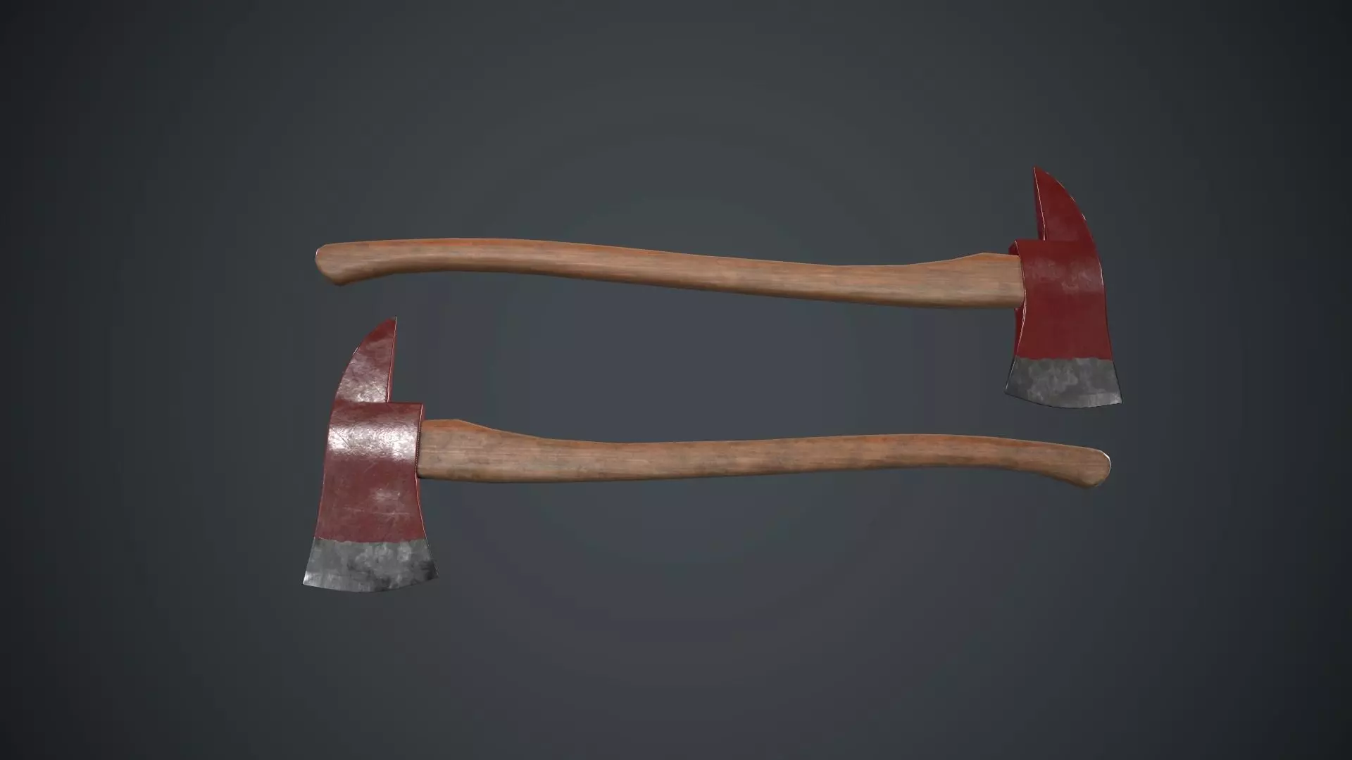 Fire Axe PBR Game Ready Low-poly 3D model_0