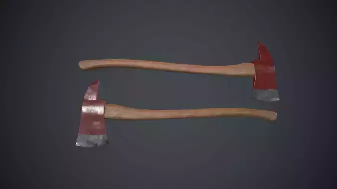 Fire Axe PBR Game Ready Low-poly 3D model