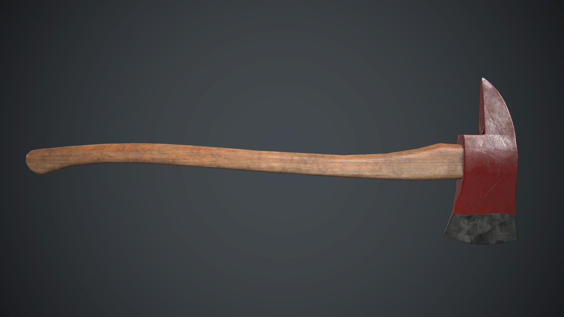 Fire Axe PBR Game Ready Low-poly 3D model_5